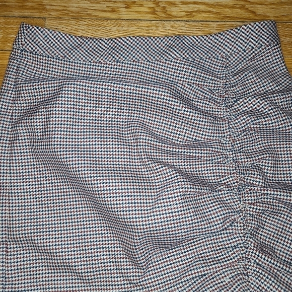 Free People Only Forever Houndstooth Ruched Mini Skirt - Picture 4 of 8